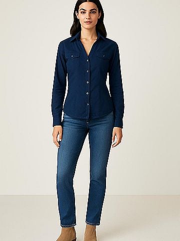 Express Design Studio Long Sleeve Blouse (view 2)