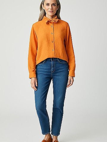 Isaac Mizrahi Long Sleeve Silk Top (view 2)