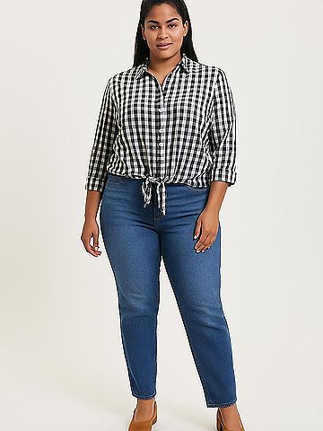 Anne Klein 3/4 Sleeve Button-Down Shirt (view 2)