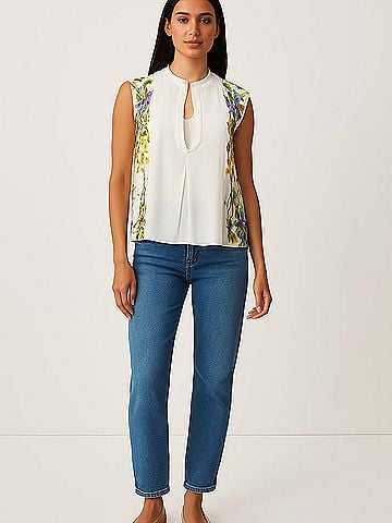 BCBGMAXAZRIA Runway Sleeveless Silk Top (view 2)