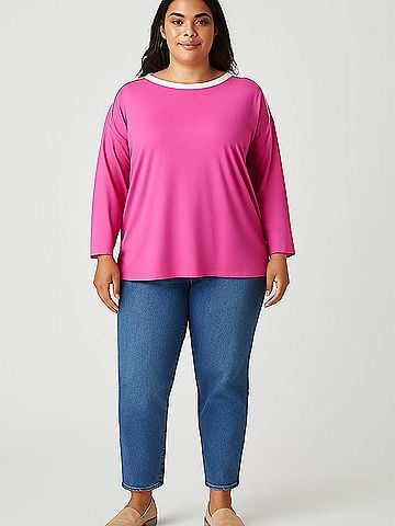 Jones New York Signature 3/4 Sleeve Top (view 2)