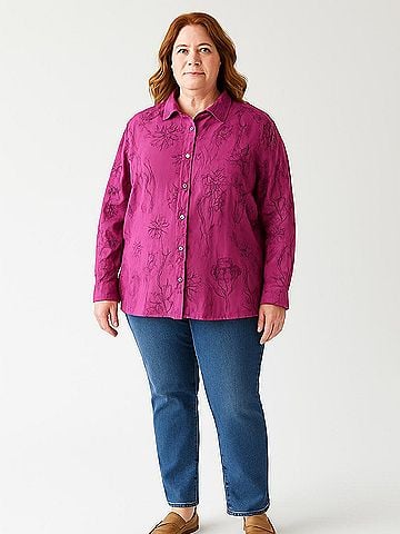 Alfred Dunner Long Sleeve Blouse (view 2)