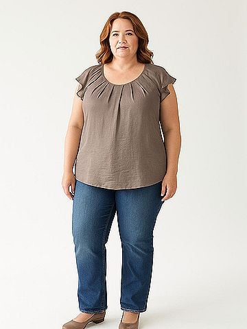 Cj Banks Short Sleeve Blouse (view 2)