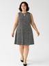 Jennifer Lopez Tweed Houndstooth Black Casual Dress Size L - photo 2