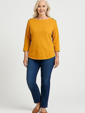 Cable & Gauge 3/4 Sleeve Top (view 2)