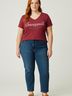 PREMISE Burgundy Short Sleeve Top Size XL - photo 2
