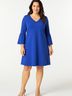 Donna Morgan Solid Blue Casual Dress Size 10 - photo 2