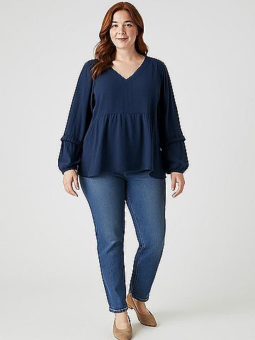 Counterparts Long Sleeve Blouse (view 2)
