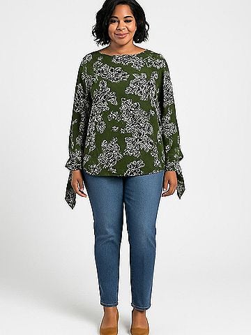 Nine West 3/4 Sleeve Blouse (view 2)