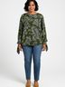 Nine West 100% Polyester Green 3/4 Sleeve Blouse Size L - photo 2