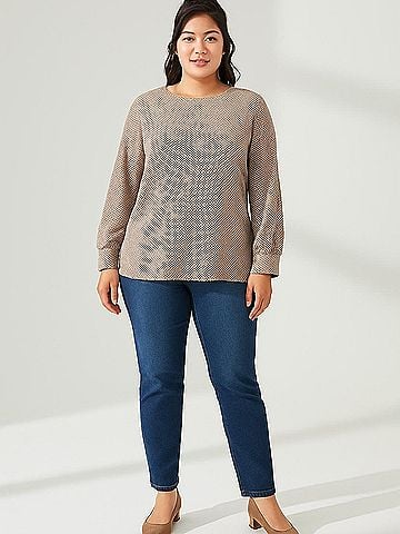 Adrianna Papell 3/4 Sleeve Blouse (view 2)