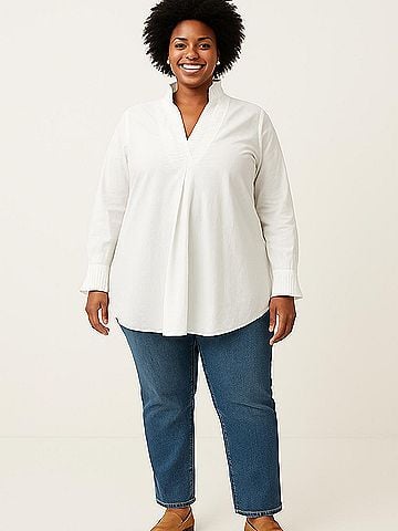 Soft Surroundings 3/4 Sleeve Blouse (view 2)