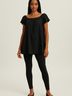 Mango Solid Black Casual Dress Size 2 - photo 2