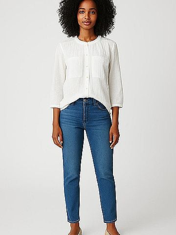 Akemi + Kin 3/4 Sleeve Button-Down Shirt (view 2)