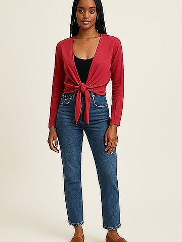 DKNY 3/4 Sleeve Silk Top (view 2)