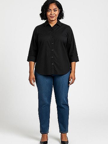 Chico's 3/4 Sleeve Button-Down Shirt (view 2)