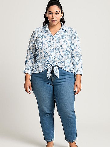 Jones New York Signature 3/4 Sleeve Blouse (view 2)