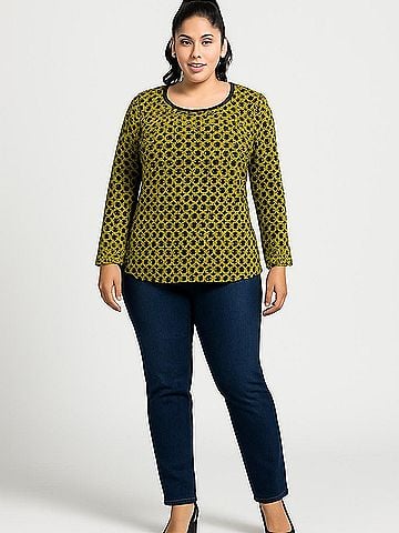 Jones New York Signature 3/4 Sleeve Top (view 2)