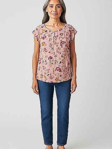 Alice Blue Short Sleeve Blouse (view 2)