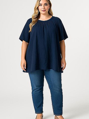 Universal Standard Short Sleeve Blouse (view 2)