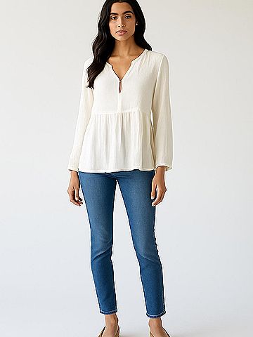 Ecote Long Sleeve Blouse (view 2)