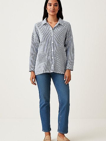 Habitat 3/4 Sleeve Button-Down Shirt (view 2)
