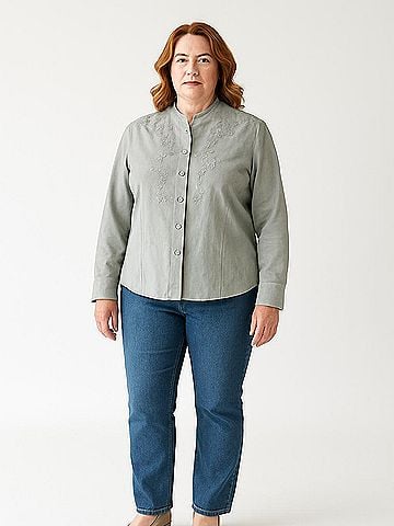 Sag Harbor Long Sleeve Blouse (view 2)