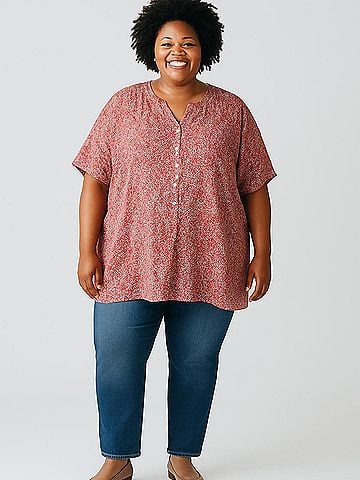 Woman Within Short Sleeve Blouse (view 2)