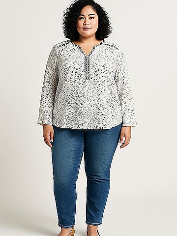 Lucky Brand 3/4 Sleeve Blouse (view 2)