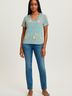 Jones Studio Teal Silver Short Sleeve Top Size M (estimated) - photo 2