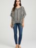 Hale Bob Silver 3/4 Sleeve Blouse Size M - photo 2