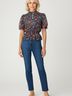 Catherine Malandrino 100% Polyester Floral Black Short Sleeve Blouse Size S - photo 2