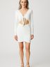 White Fox 100% Polyester White Cocktail Dress Size S - photo 2