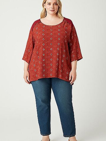 Catherines 3/4 Sleeve Blouse (view 2)