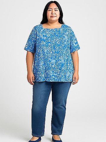 Liz & Me Short Sleeve Blouse (view 2)