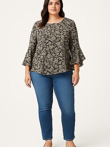 LC Lauren Conrad 3/4 Sleeve Blouse (view 2)