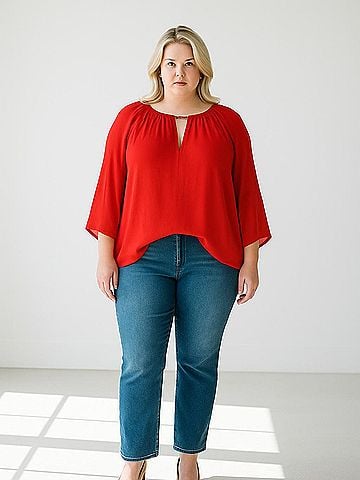 MICHAEL Michael Kors 3/4 Sleeve Blouse (view 2)