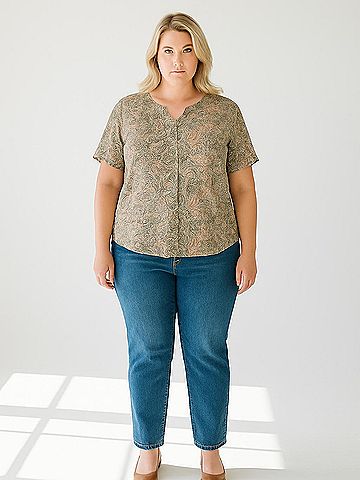 Christopher & Banks Short Sleeve Blouse (view 2)