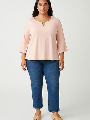 Calvin Klein 3/4 Sleeve Top (view 2)
