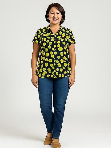 Jones New York Signature Short Sleeve Blouse (view 2)
