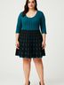 Nina Leonard Argyle Teal Casual Dress Size XL - photo 2