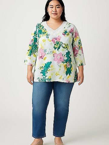 PREMISE 3/4 Sleeve Blouse (view 2)