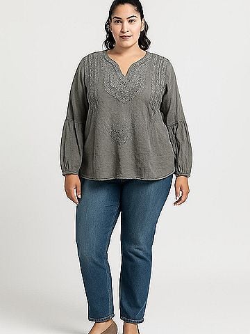 Solitaire Long Sleeve Blouse (view 2)