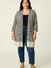 LOGO by Lori Goldstein Gray Kimono Size 2X - photo 2