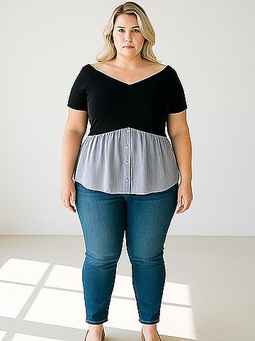 Nicole Miller New York Short Sleeve Top (view 2)