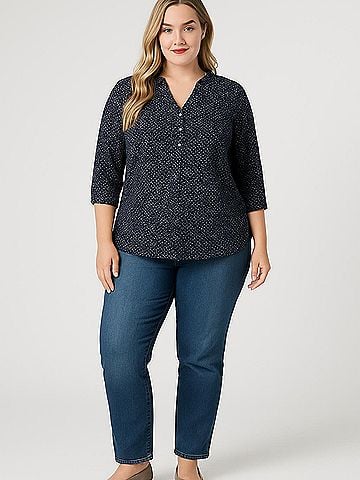 Anne Klein 3/4 Sleeve Blouse (view 2)