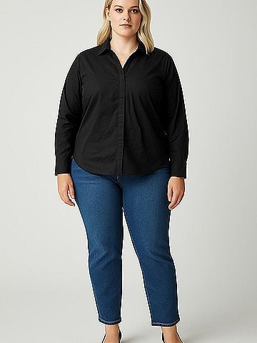 Riders by Lee 3/4 Sleeve Button-Down Shirt (view 2)