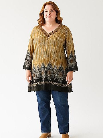 Catherines 3/4 Sleeve Blouse (view 2)