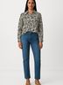J.Crew 100% Cotton Animal Print Ivory Long Sleeve Blouse Size 0 - photo 2