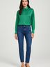Zara 100% Polyester Green Long Sleeve Blouse Size XS - photo 2